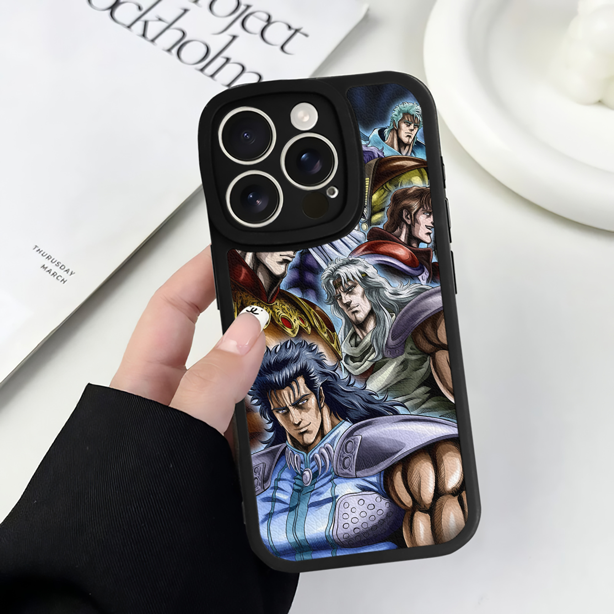 （画像用） 北斗の拳 Fist of the North Star 【iPhone 16シリーズ対応】シリコンスマホケース（レザー調） 材質：シリコン